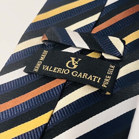 Set Italian 💯 Silk  Ties Valerio Garati Hand Made & Pronto Uomo Platinum Vtg - Picture 2 of 12